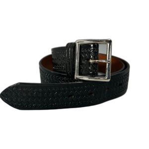 Don Hume B54 Men's Size 38 Wide Black Leather Duty Belt Tooled Security Police